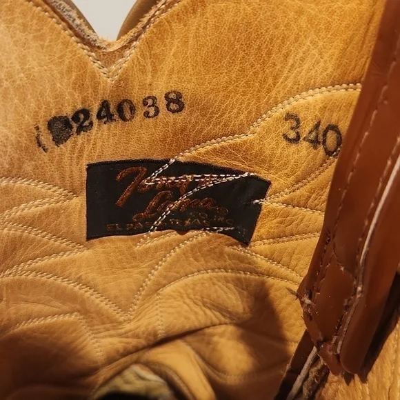 TONY Lama Women's Leather Ywo Tone Cowboy Boots - Picture 8 of 15